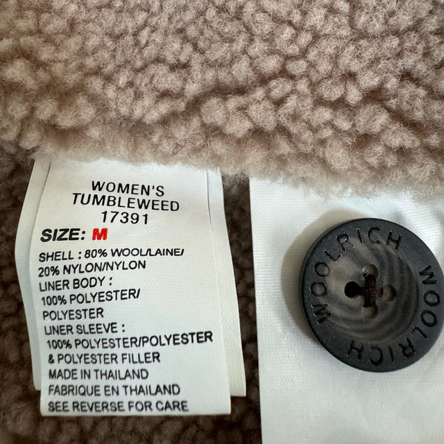 WOOLRICH Vintage Wool Checkered Fleece Lined Button Down Winter Shirt Jacket Shacket - Botablu