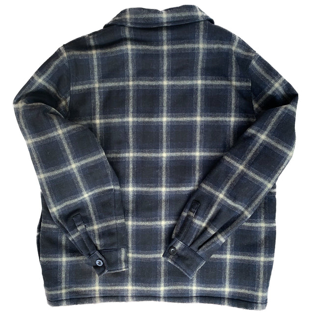 WOOLRICH Vintage Wool Fleece Lined Button Down Winter Coat Shirt Jacket Shacket - Botablu