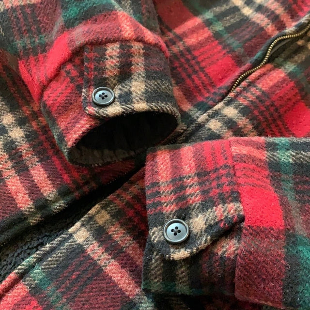 WOOLRICH Vintage Wool Fleece Lined Zippered Winter Coat Shirt Jacket Shacket - Botablu