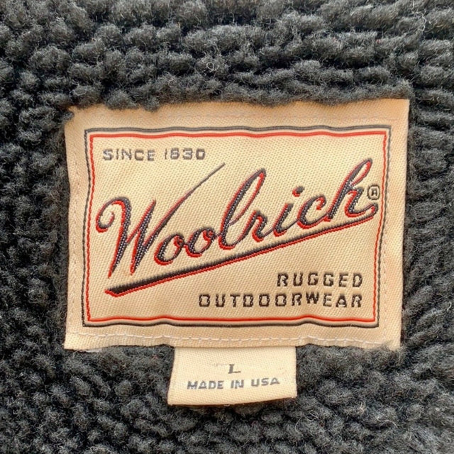 WOOLRICH Vintage Wool Fleece Lined Zippered Winter Coat Shirt Jacket Shacket - Botablu