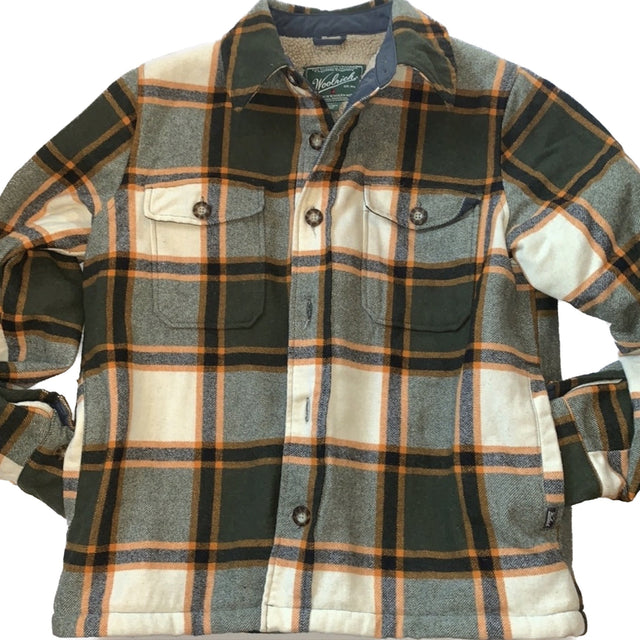 WOOLRICH Vintage Wool Plaid Button Down Winter Shirt Coat Jacket Shacket - Botablu