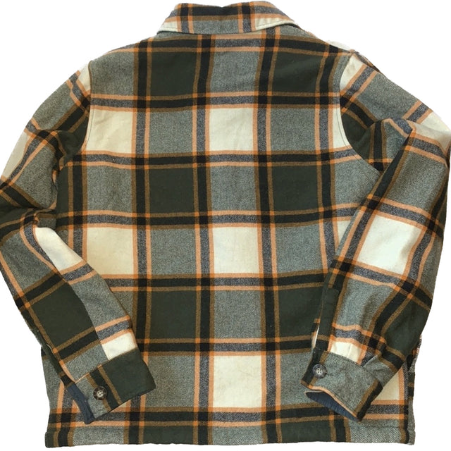 WOOLRICH Vintage Wool Plaid Button Down Winter Shirt Coat Jacket Shacket - Botablu