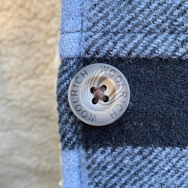 WOOLRICH Vintage Wool Plaid Fleece Lined Button Down Winter Shirt Coat Jacket Shacket - Botablu