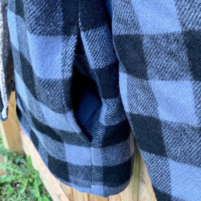 WOOLRICH Vintage Wool Plaid Fleece Lined Button Down Winter Shirt Coat Jacket Shacket - Botablu