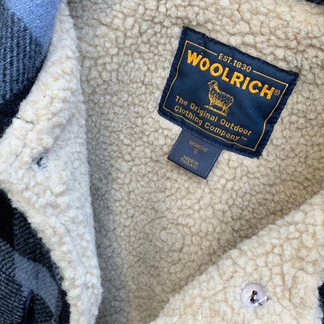 WOOLRICH Vintage Wool Plaid Fleece Lined Button Down Winter Shirt Coat Jacket Shacket - Botablu