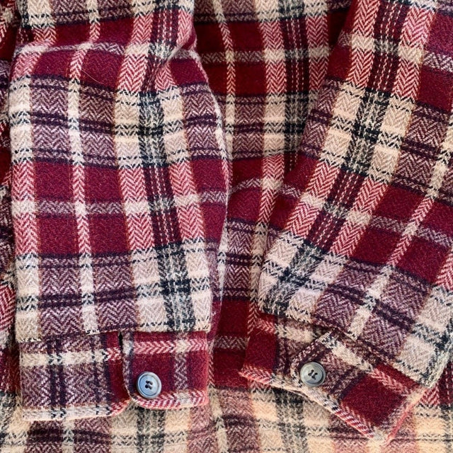 WOOLRICH Vintage Wool Plaid Fleece Lined Zippered Winter Coat Shirt Jacket Shacket - Botablu