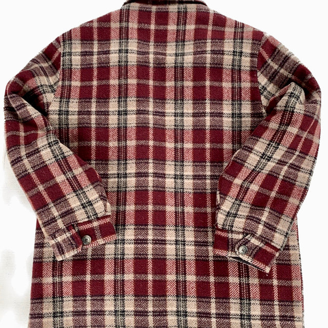 WOOLRICH Vintage Wool Plaid Fleece Lined Zippered Winter Coat Shirt Jacket Shacket - Botablu